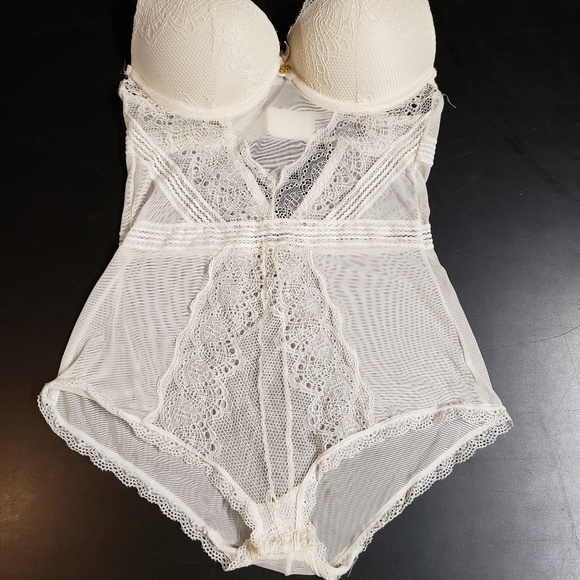 cream lace bodysuit